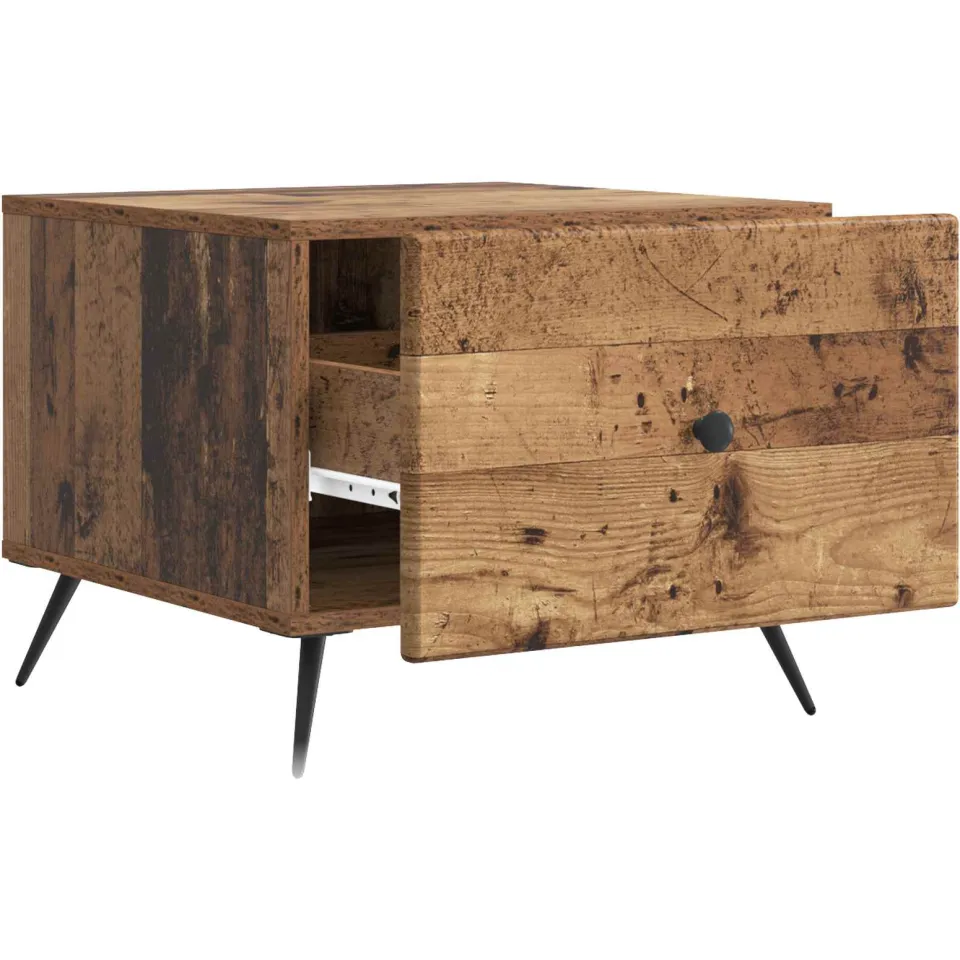 vidaXL Salontafel Oud hout 49 x 50 x 40 cm Bewerkt hout bruin