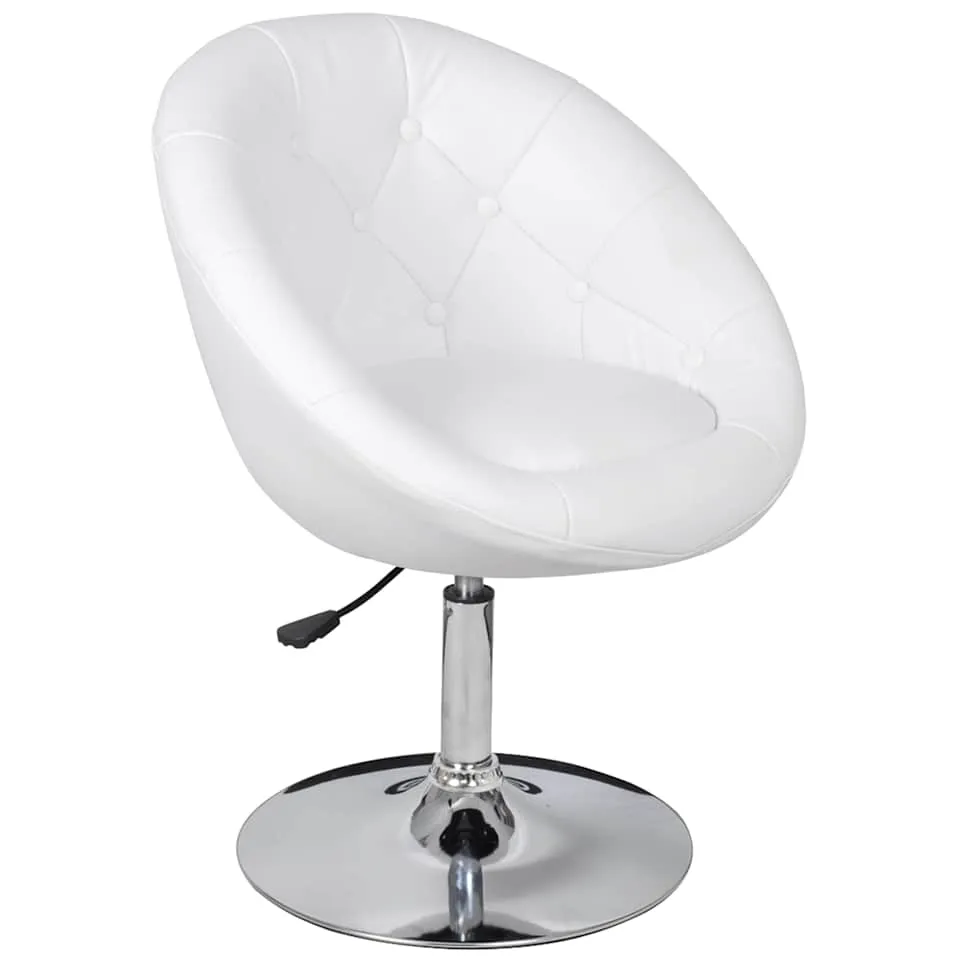 vidaXL Barstoelen 2 st kunstleer wit, foto 3