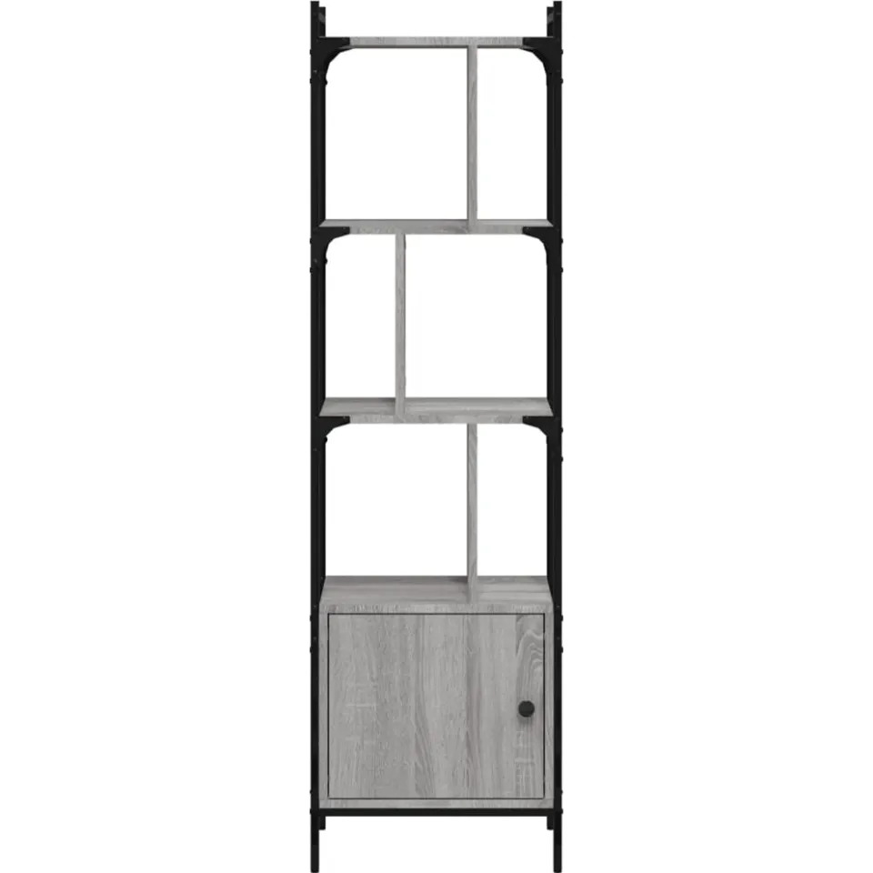 vidaXL Boekenkast met deur 44,5x30x154,5 cm hout grijs sonoma eiken