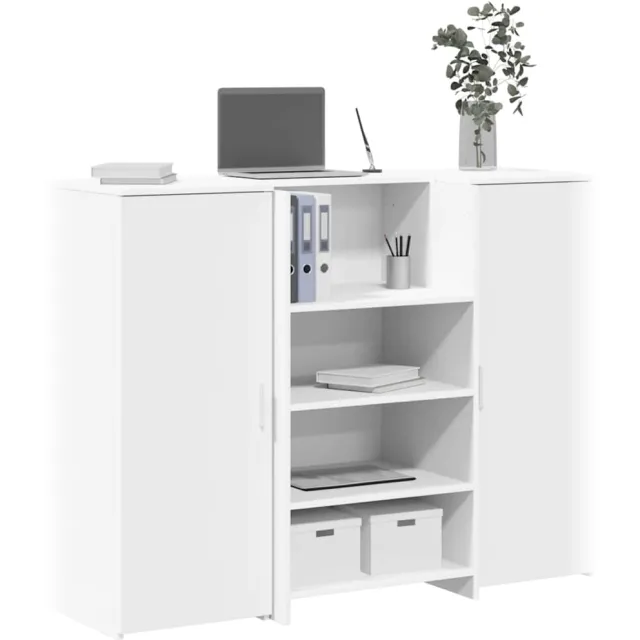 vidaXL Receptiebalie 135x50x103,5 cm bewerkt hout wit