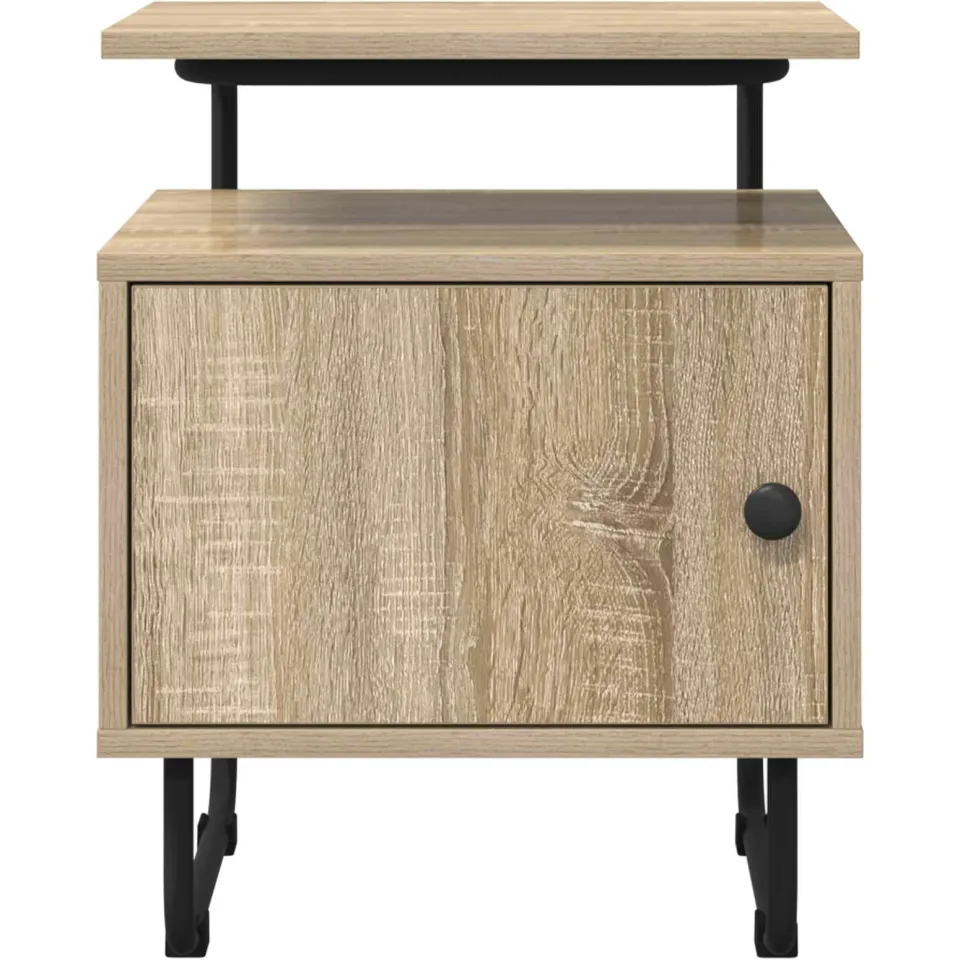 vidaXL Nachtkastje Sonoma Eiken 40 x 36,5 x 50 cm Bewerkt hout, foto 4