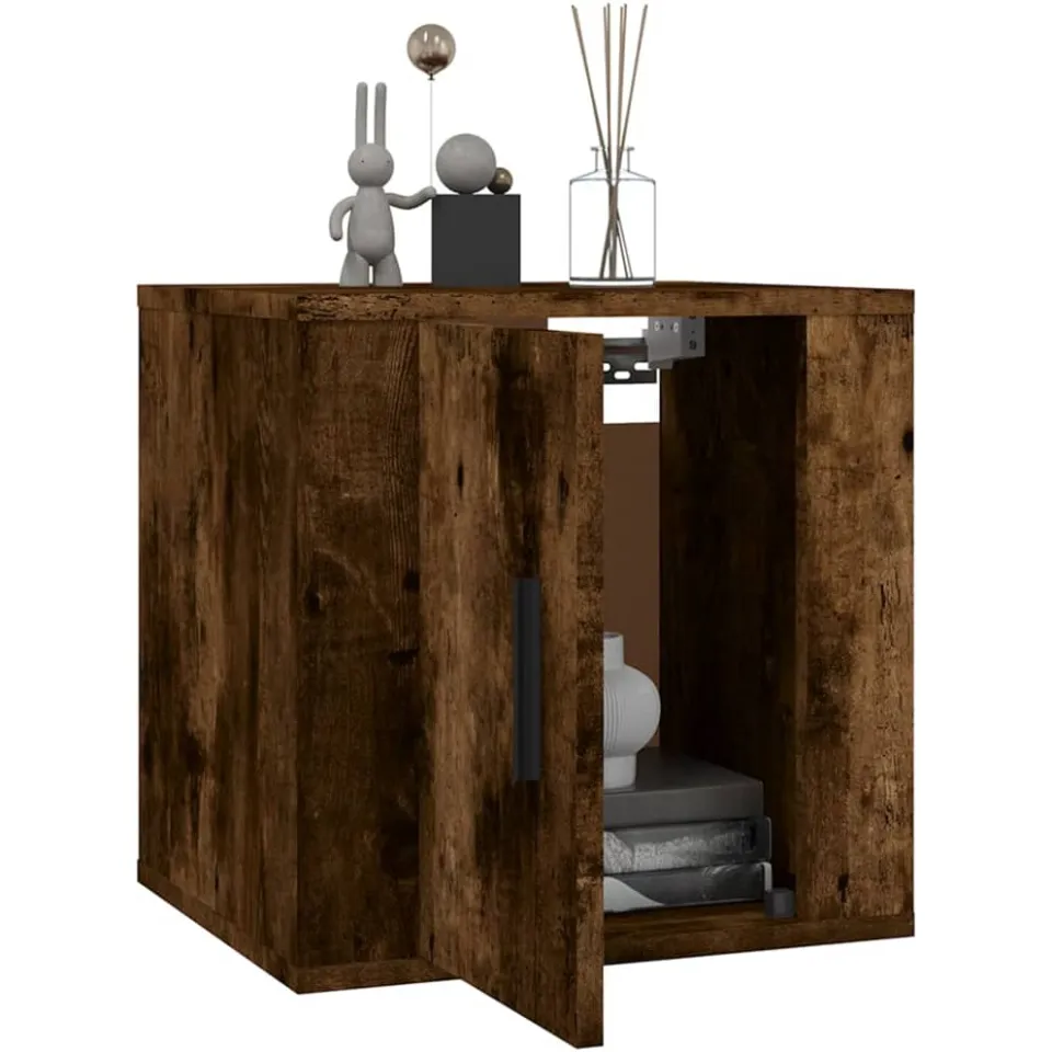 vidaXL Tv-wandmeubels 2 st 40x34,5x40 cm gerookt eikenkleurig Bruin