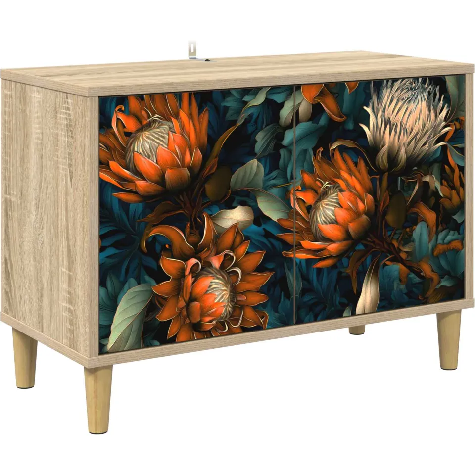 vidaXL Tv-meubel LOCHEM 69 x 33 x 50 cm Sonoma Bewerkt hout bruin, foto 3