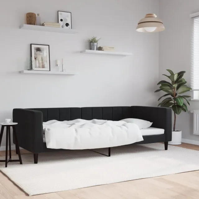 vidaXL Slaapbank 90x200 cm fluweel zwart