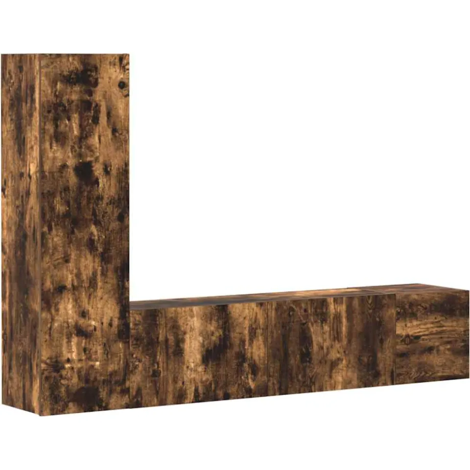 vidaXL 3-delige Tv-meubelset bewerkt hout gerookt eikenkleurig, foto 3