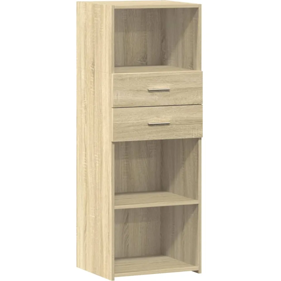 vidaXL Hoge kast 45x42,5x124 cm bewerkt hout sonoma eikenkleurig, foto 3