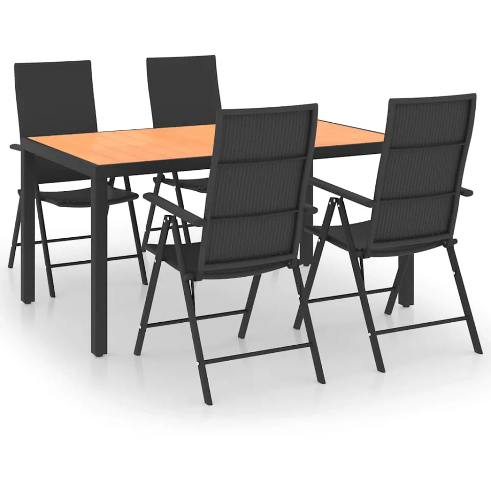 vidaXL 5-delige Tuinset zwart en bruin, foto 3