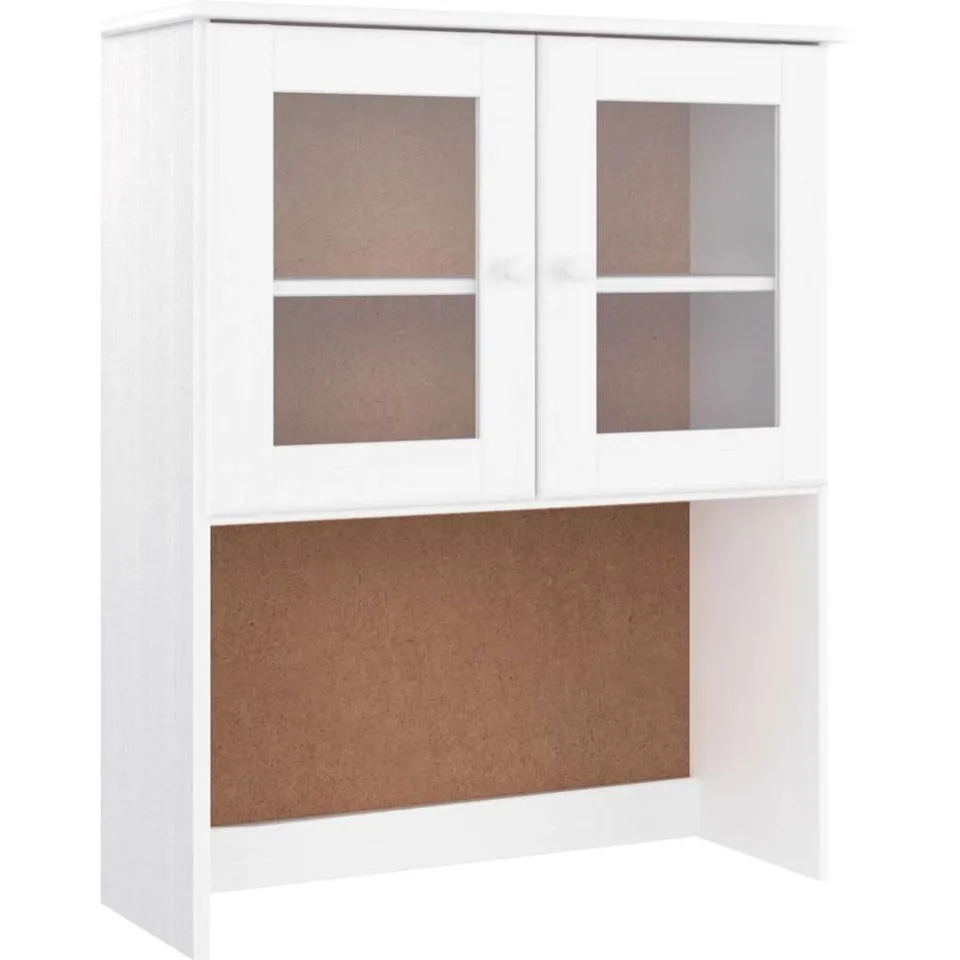 vidaXL Opzetkast ALTA 77x30x92 cm massief grenenhout wit