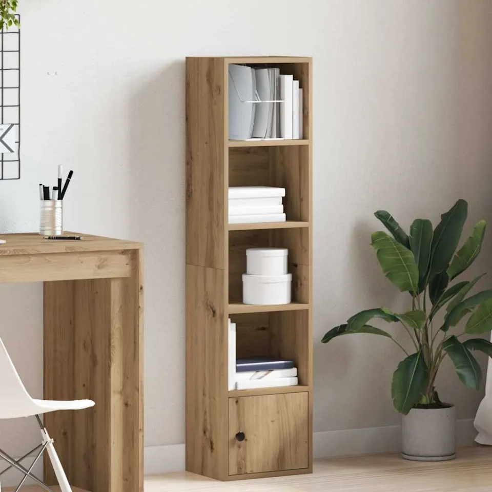 vidaXL Boekenkast 31x24x127 cm bewerkt hout artisanaal eikenkleurig, foto 2