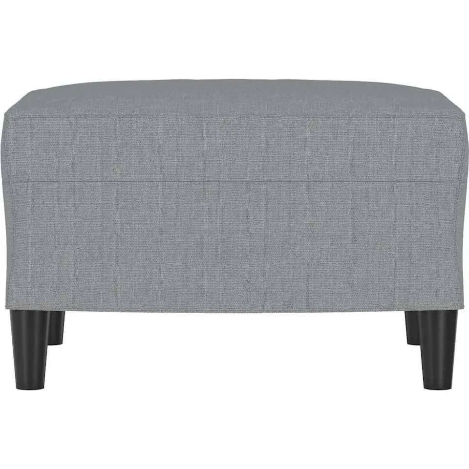 vidaXL Voetenbank 60x50x41 cm stof lichtgrijs grijs