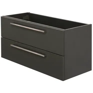 Aquazuro Wastafelonderkast Arezzo 37cm - Donkergrijs - Met 2 Lades - 37,4x99,2x45cm