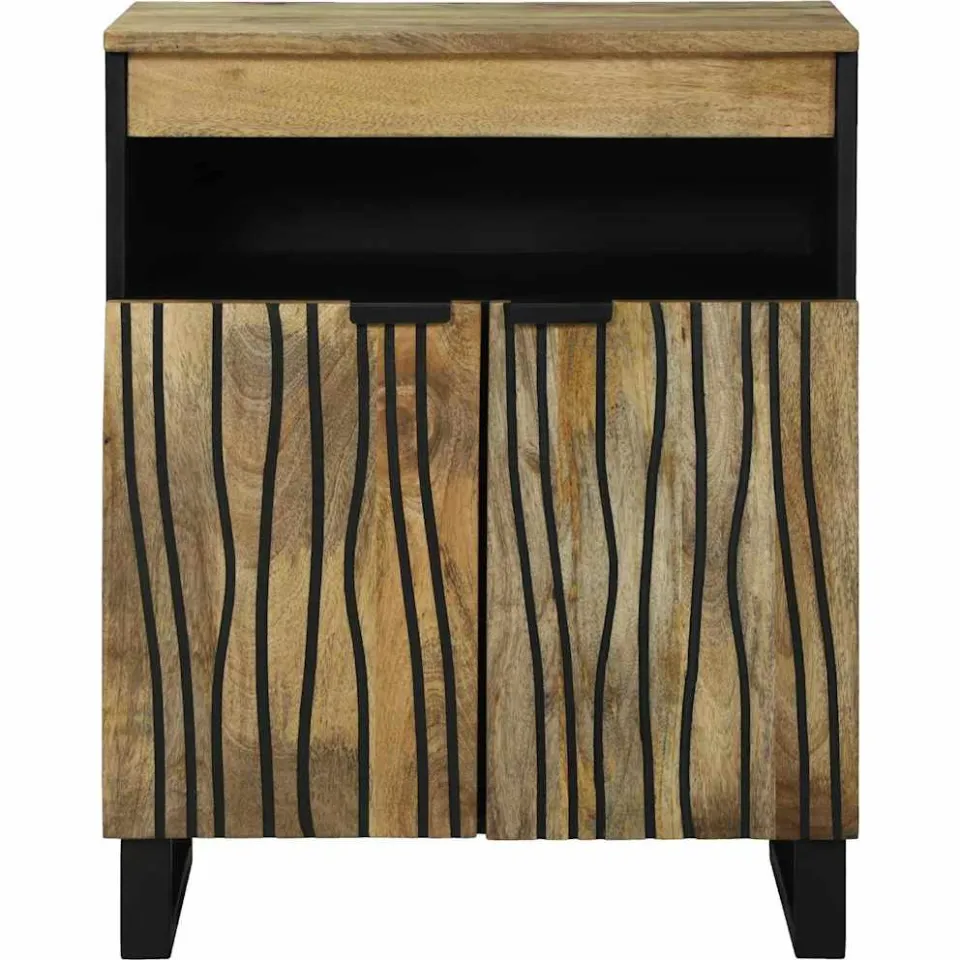 vidaXL Dressoir Bruin 60 x 33 x 75 cm massief mangohout, foto 3