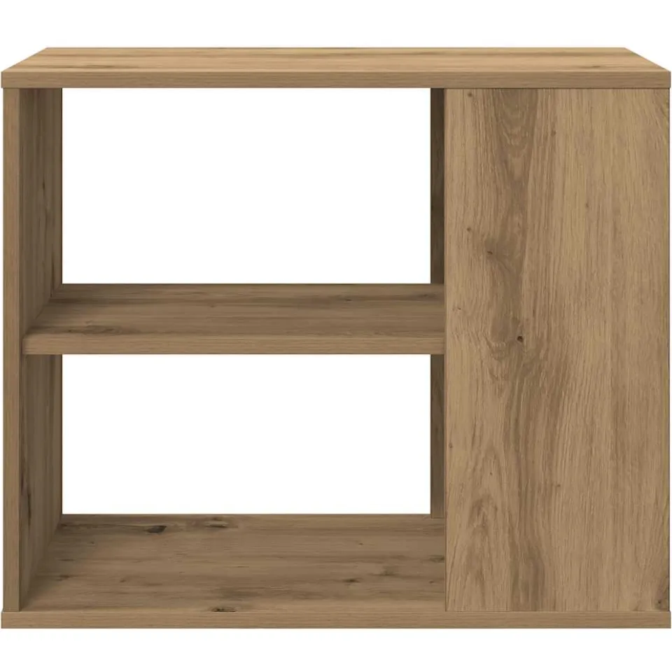 vidaXL Bijzetkast 60x30x50 cm bewerkt hout artisanaal eikenkleur Bruin