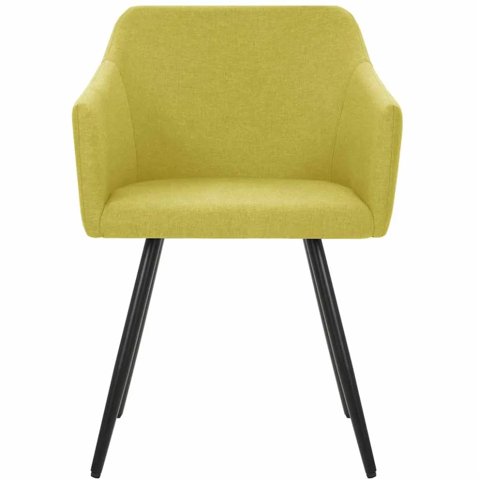 vidaXL Eetkamerstoelen 2 st stof groen, foto 3