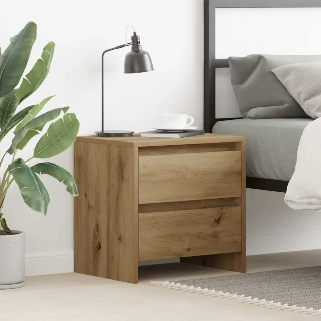 vidaXL Nachtkastje Artisan Eiken 45 x 34 x 44,5 cm Bewerkt hout, foto 2