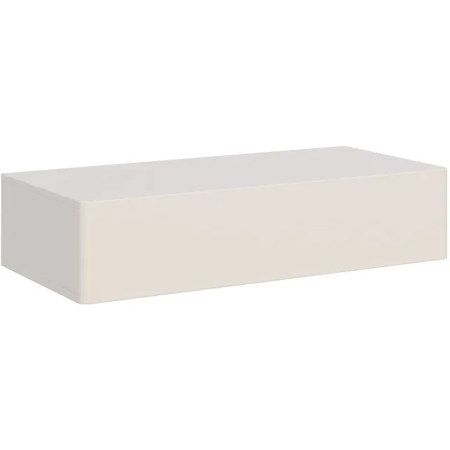 Selsey OLIO – Zwevende sidetable met lade, kasjmier, 90 cm Kasjmierbeige
