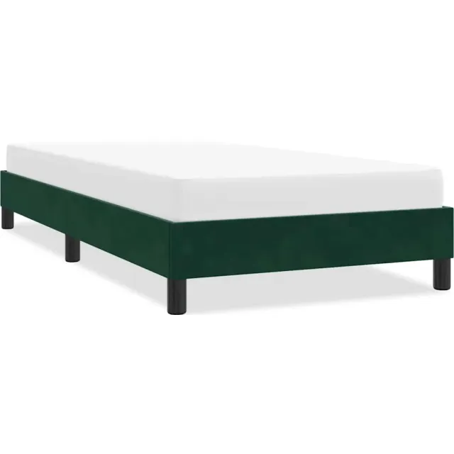 vidaXL Bedframe zonder matras 80x220 cm fluweel donkergroen