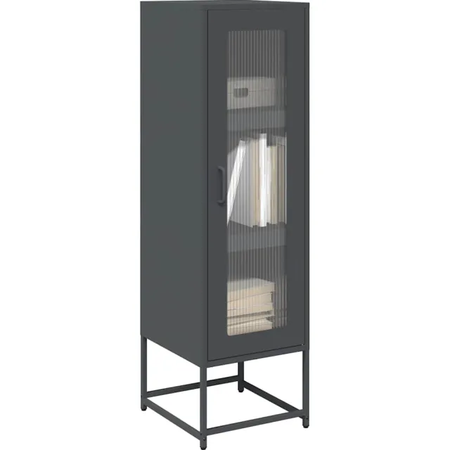 vidaXL Hoge kast 36x39x123 cm koudgewalst staal antracietkleurig Anthraciet