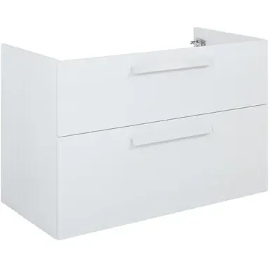 Elita Wastafelonderkast Ness 90cm - Hoogglans Wit - Met 2 Lades