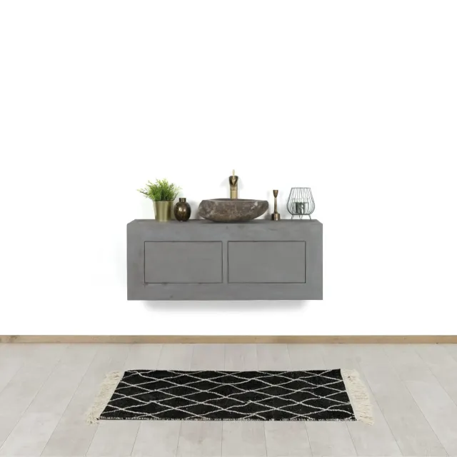 Betonlook badkamermeubel Milton met kleppen