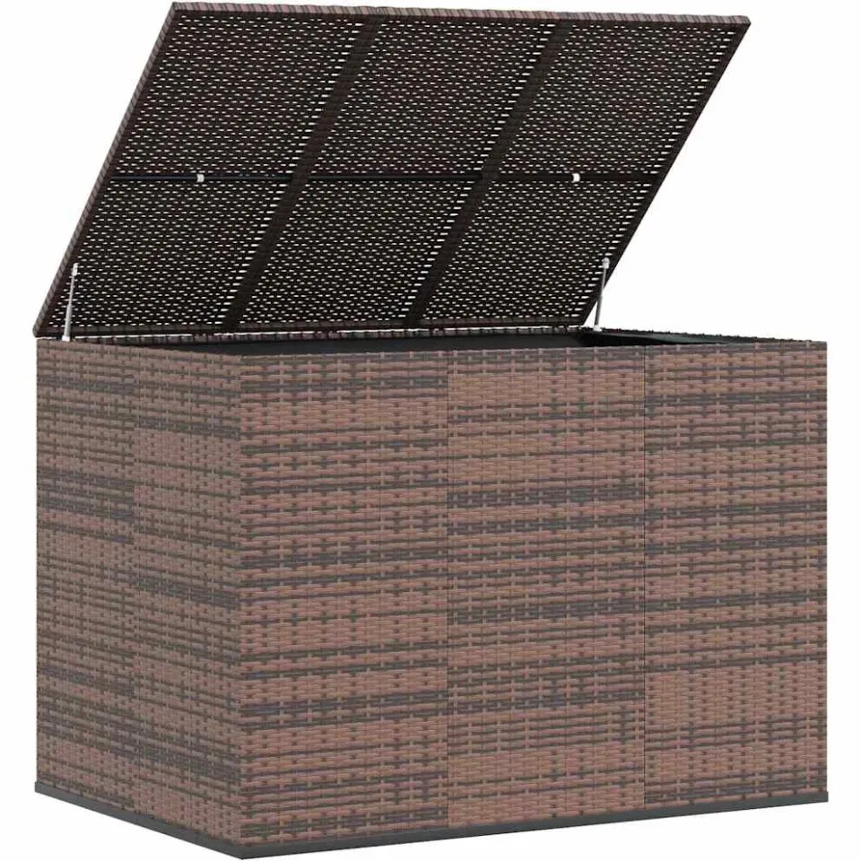 vidaXL Tuinbox 145x100x103 cm polyetheen rattan bruin, foto 4