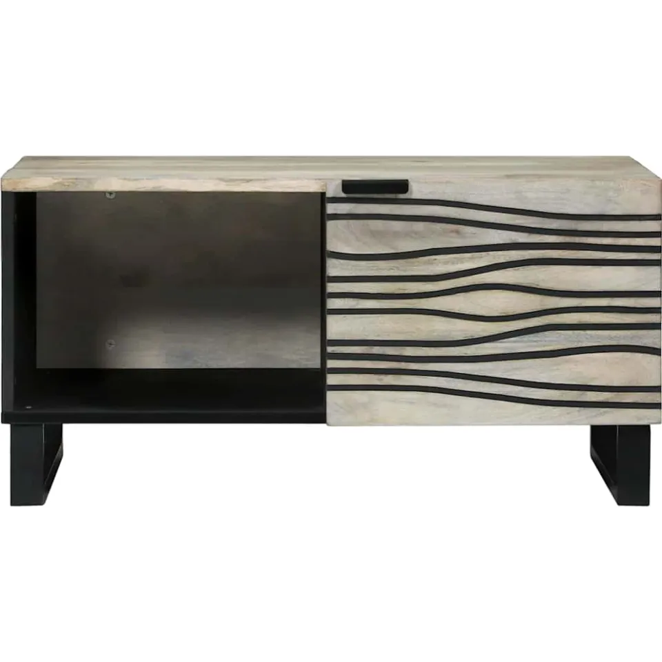 vidaXL Salontafel Wit 80 x 50 x 40 cm Bewerkt hout, foto 3