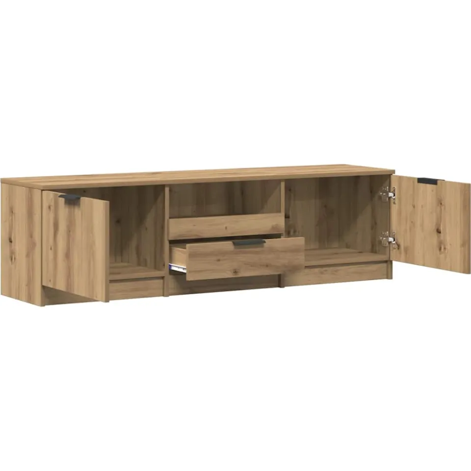 vidaXL Tv-meubel Artisan Eiken 140x35x40 cm Bewerkt Hout Bruin