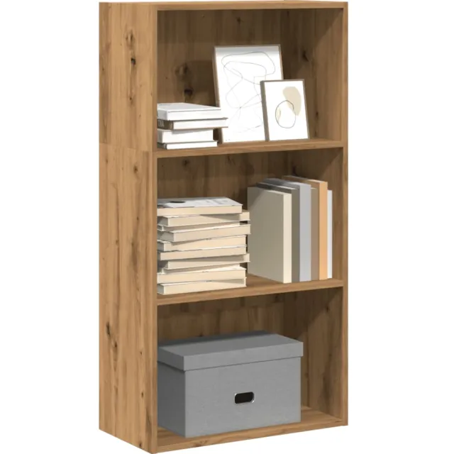 vidaXL Boekenkast 60x30x114 cm bewerkt hout artisanaal eikenkleurig Bruin