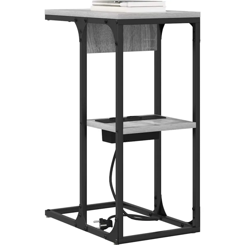 vidaXL Nachtkastje Grijs Sonoma 41,5 x 26 x 60,5 cm Bewerkt hout