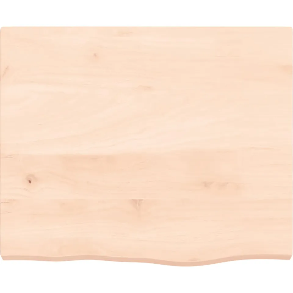 vidaXL Tafelblad 60x50x(2-4) cm onbehandeld massief eikenhout Bruin
