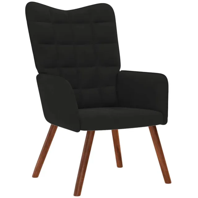 vidaXL Relaxstoel - fluweel - zwart