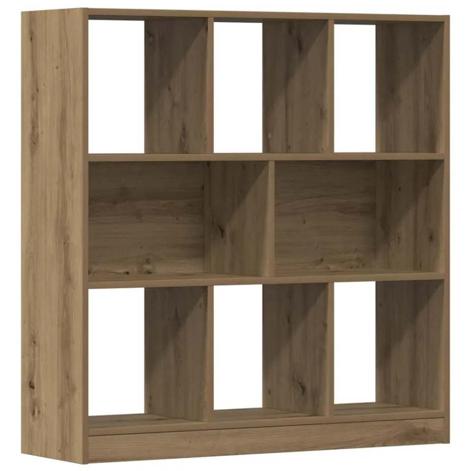 vidaXL Boekenkast 97,5x29,5x100 cm bewerkt hout artisanaal eikenkleur Bruin