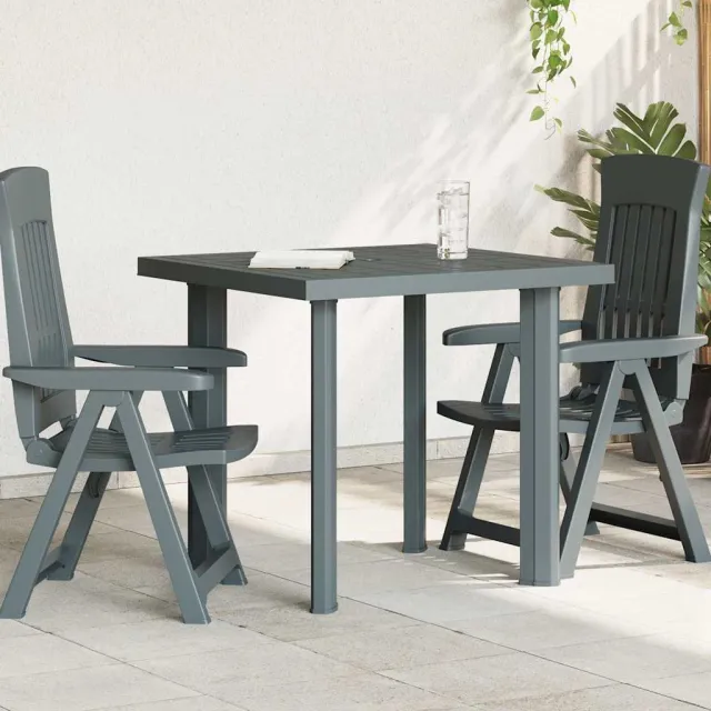 vidaXL Tuintafel 80x75x72 cm kunststof groen, foto 2