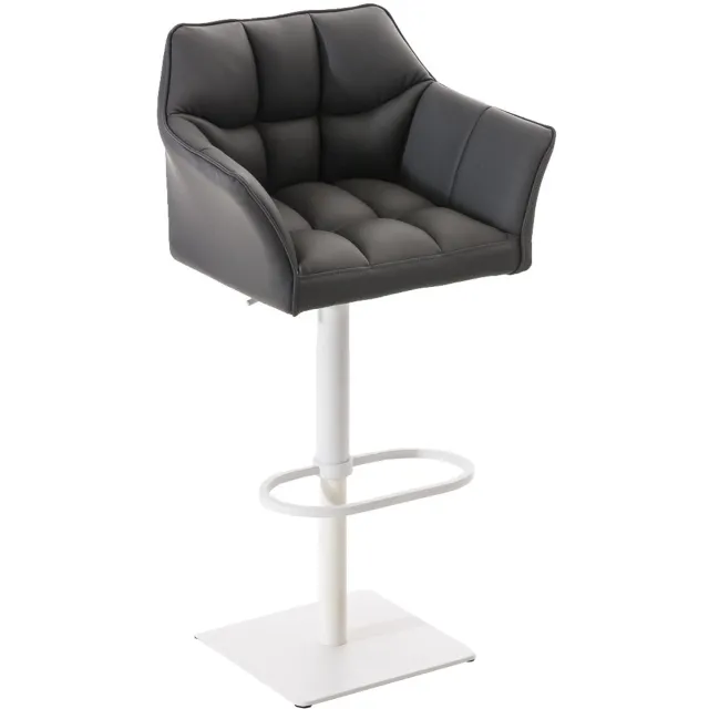 Luxe Comfort Barkruk - Verstelbaar - Grijs wit/grijs