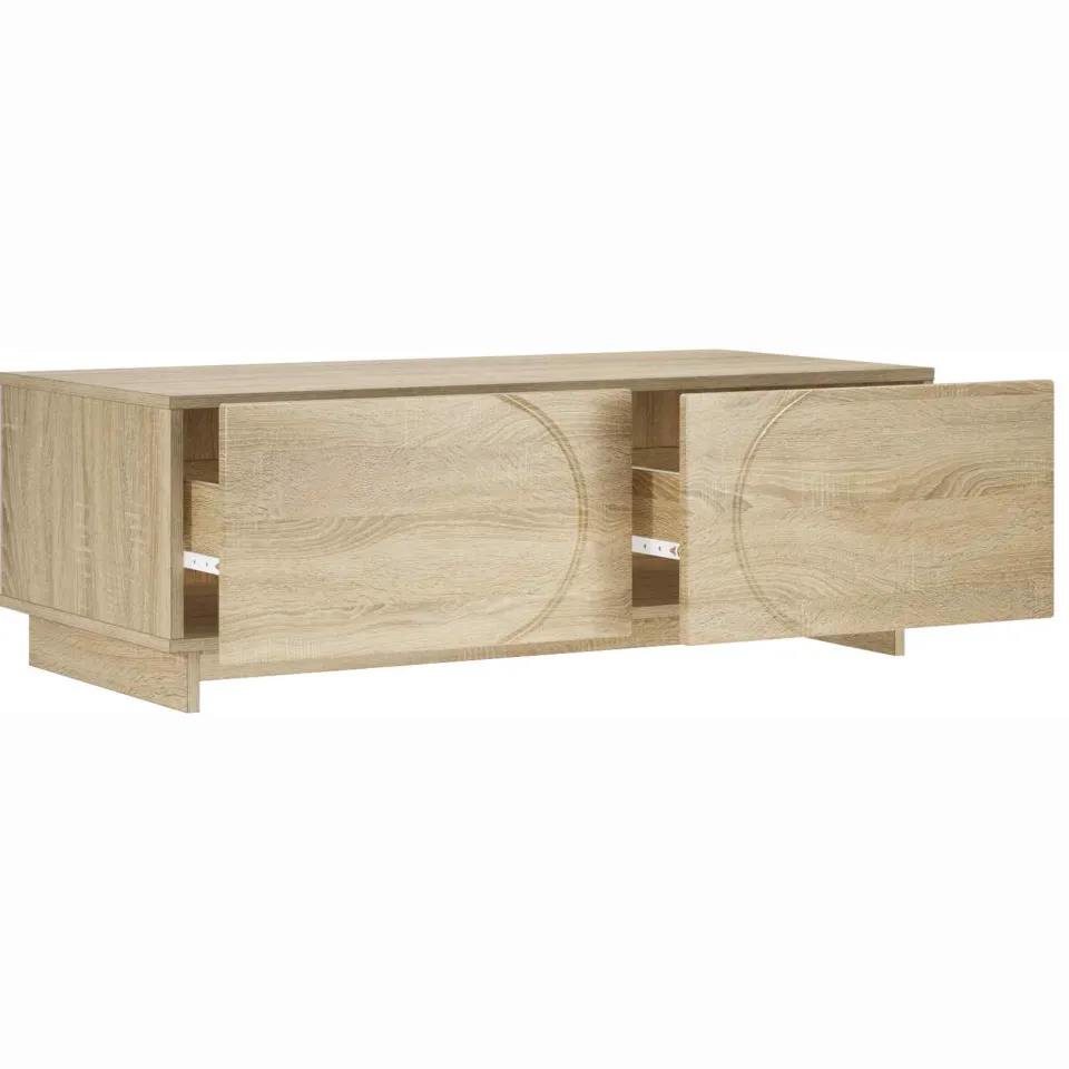 vidaXL Salontafel Sonoma Eiken 102 x 50,5 x 35 cm Bewerkt hout