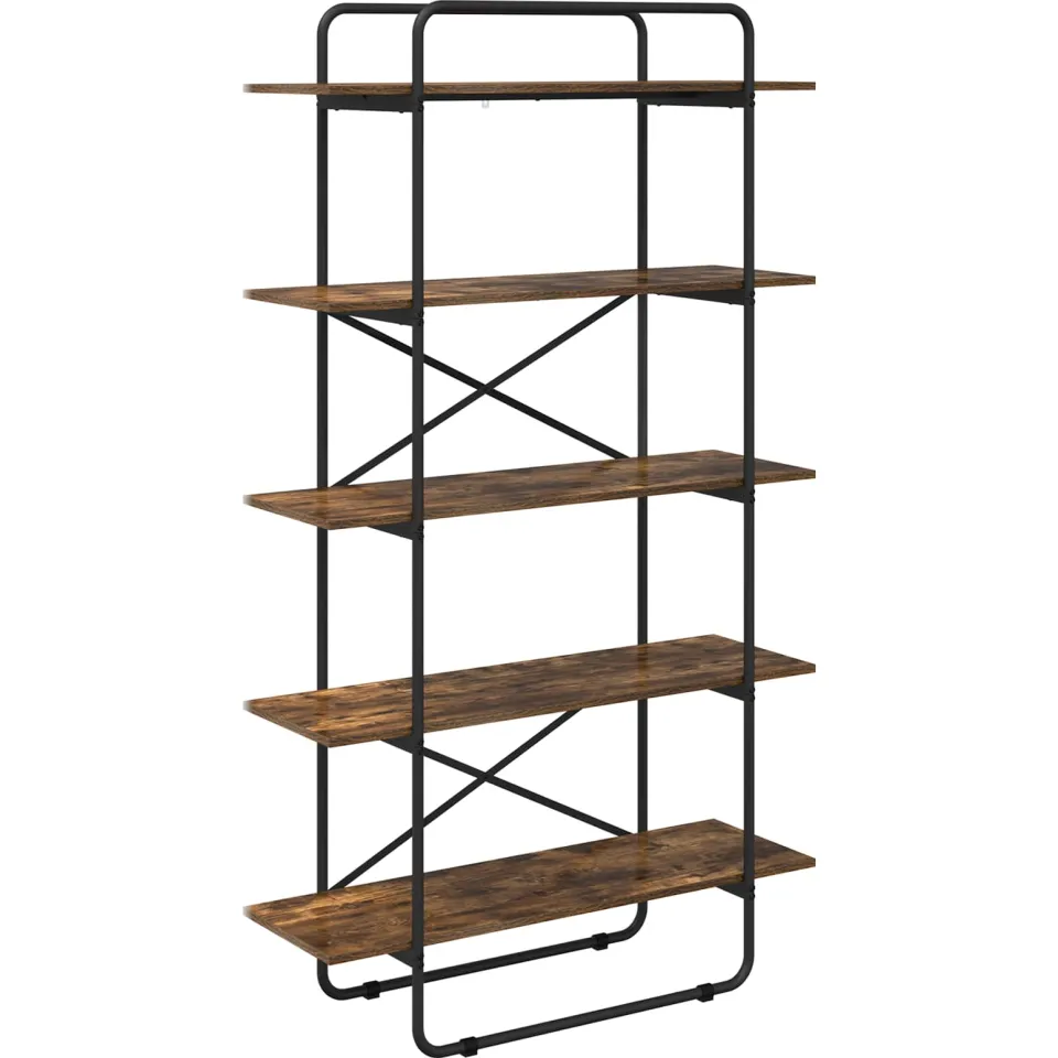 vidaXL Boekenrek 5-laags 100 x 35 x 175,5 cm PB Gerookt eiken, foto 3
