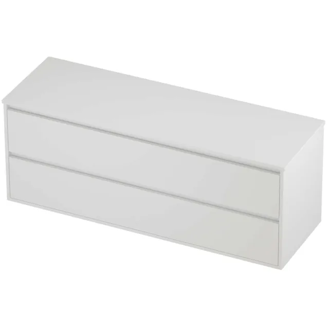 Proline Deck Badmeubelset Greeploos Symmetrisch Kader 140x46x54 cm Mat White Mat Wit