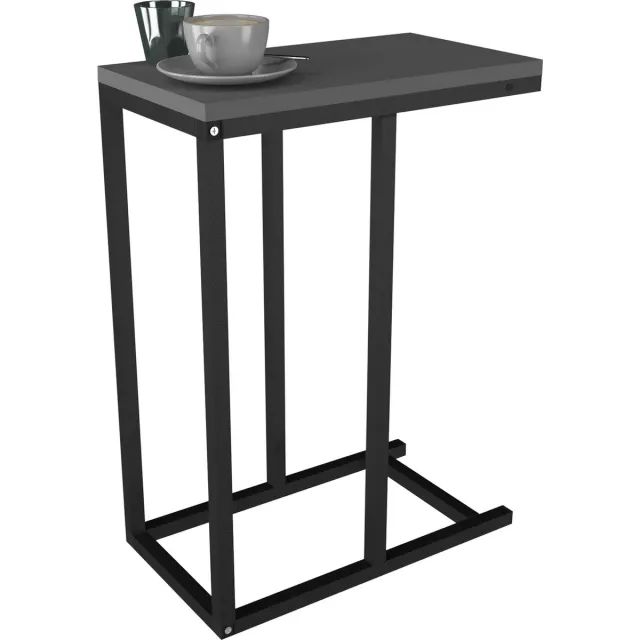 Vcm Houten bijzettafel Salontafel Sofa-tafel Woonkamertafel Salontafel Insasi Antraciet