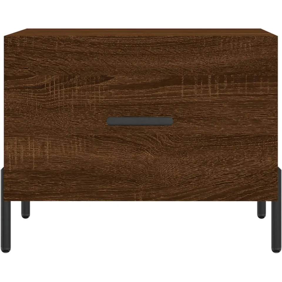 vidaXL Salontafel 50x50x40 cm bewerkt hout bruin eikenkleur, foto 4