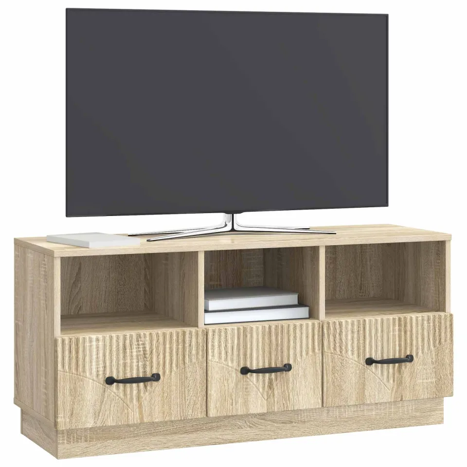 vidaXL TV-kast met lade Sonoma Eiken 102 x 34,5 x 47 cm Bewerkt hout Bruin