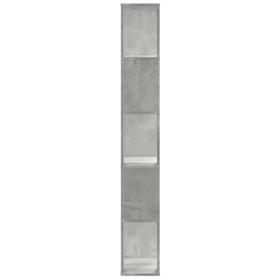 vidaXL Boekenkast 5-laags 45x23,5x162,5 cm bewerkt hout betongrijs grijs, foto 3