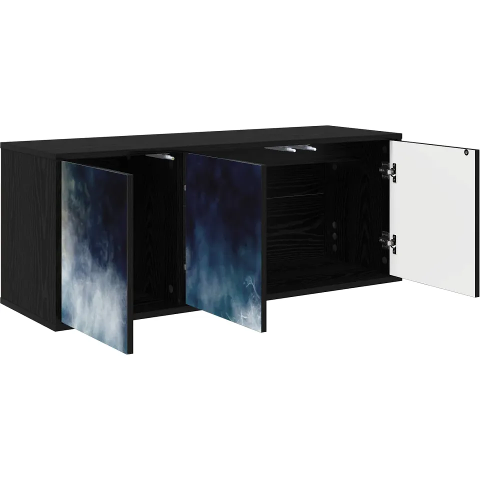 vidaXL Wandgemonteerd tv-meubel RAALTE 102 x 33 x 40 cm Zwart eiken