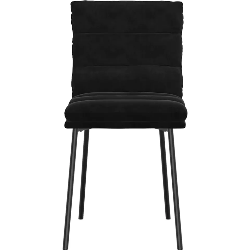 vidaXL Eetkamerstoelen 2 st fluweel zwart, foto 4