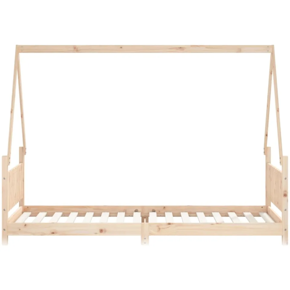 vidaXL Kinderbedframe 80x200 cm massief grenenhout bruin, foto 4