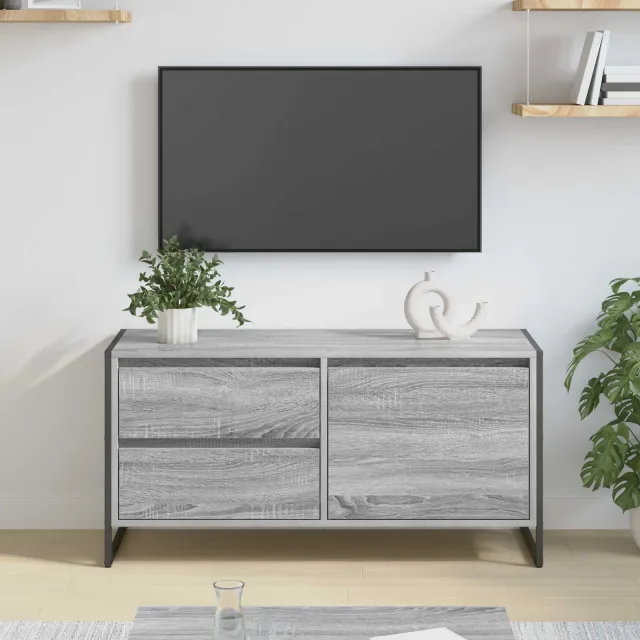 vidaXL TV-kast 100 x 36 x 49.5 cm Grijs Sonoma, foto 2