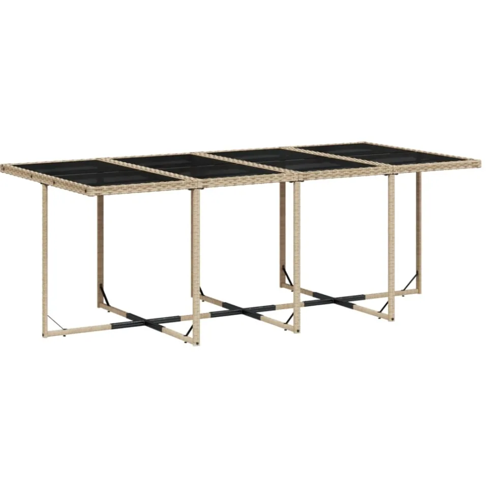vidaXL 9-delige Tuinset met kussens poly rattan beige, foto 3