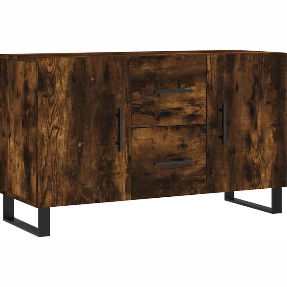 vidaXL Dressoir 100x36x60 cm bewerkt hout gerookt eikenkleurig, foto 3