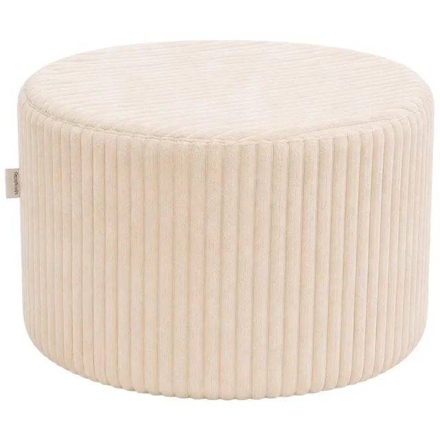 New baby kinderpouffe ribfluweel crème 21x30 cm - Kinderpoef