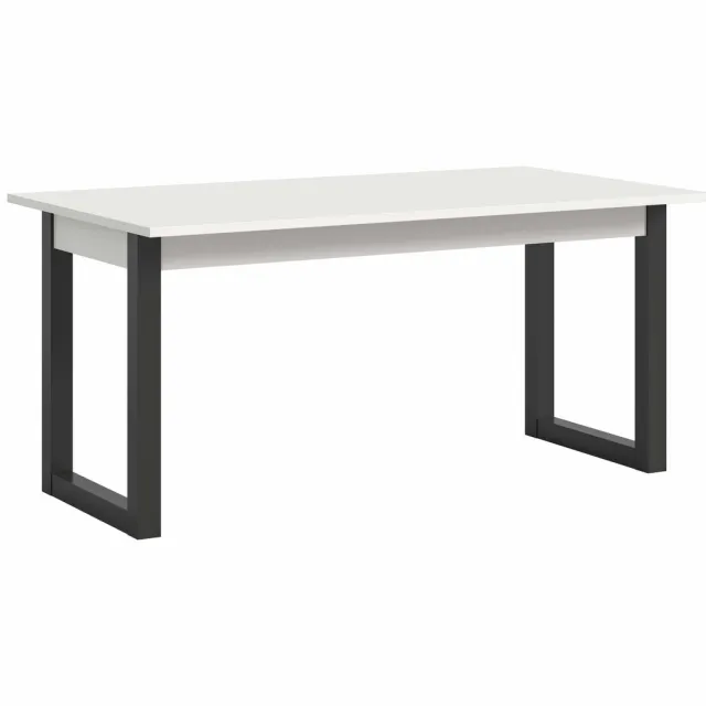 Furnilux Seattle uitschuifbare eettafel wit NB grijs NB - 90x160x76cm wit, grijs