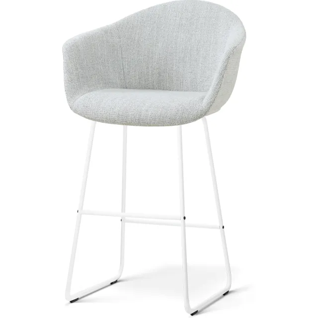 Nolon Nino-Otis barkruk grijs melange - wit onderstel - 75 cm